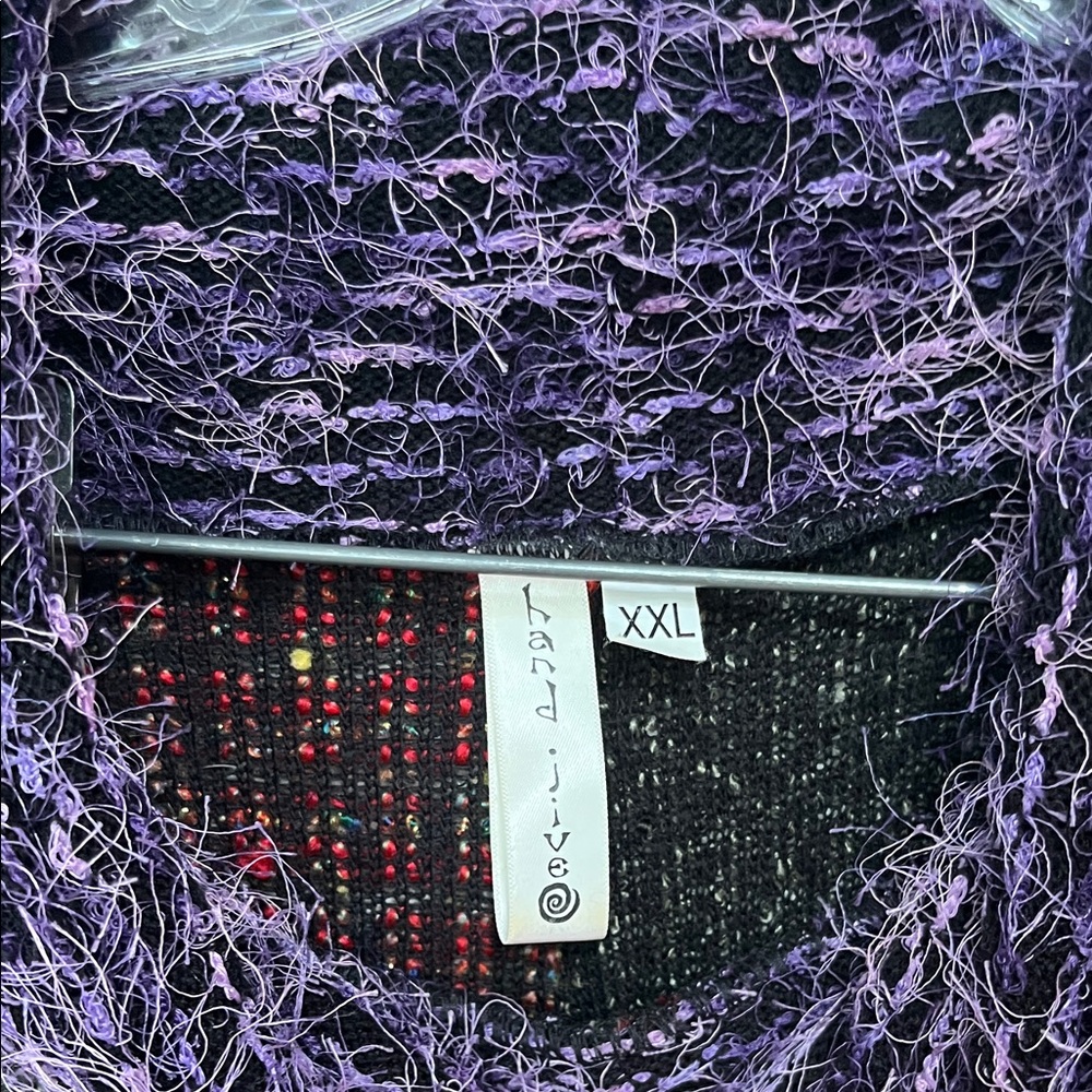 Hand Jive Multicolor Patchwork Sweater - image 8